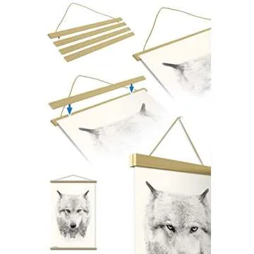 Hasbro Transformers: One - D-16 / Megatron Wall Poster with Magnetic Frame, 22.37" x 34.00", Premium Print and Beechwood Hanger Bundle