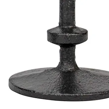 Stonebriar 5" Black Cast Iron Candle Holders Set of 2