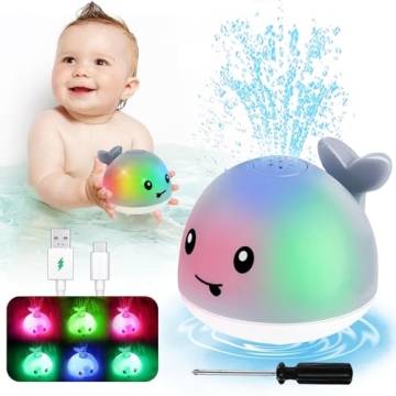 Light Up Toddler Whale Bath Toy - Perfect Birthday Gift for Kids