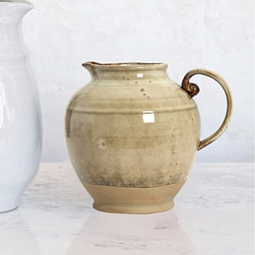 Creative Co-Op Stoneware Pitcher with Reactive Glaze 8 Inch