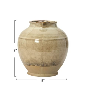 Creative Co-Op Stoneware Pitcher with Reactive Glaze 8 Inch