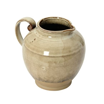Creative Co-Op Stoneware Pitcher with Reactive Glaze 8 Inch