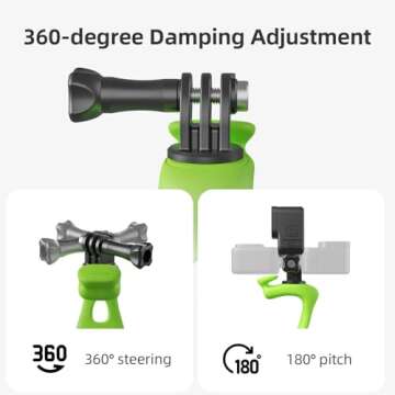 TELESIN Camera 360 Strap Mount Flexible Wrap Band Bike Motorcycle Handlebar Tube Roll Bar Stick Pole Ski Holder Accessories for GoPro Hero 13 12 11 10 9 Insta360 Ace Pro X3 DJI Action 3 4 Osmo Pocket