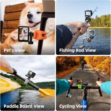 TELESIN Camera 360 Strap Mount Flexible Wrap Band Bike Motorcycle Handlebar Tube Roll Bar Stick Pole Ski Holder Accessories for GoPro Hero 13 12 11 10 9 Insta360 Ace Pro X3 DJI Action 3 4 Osmo Pocket