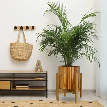 Stylish Blvornl Adjustable Bamboo Plant Stand