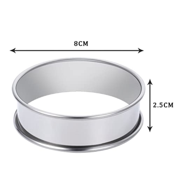 Pengxiaomei Stainless Steel Baking Rings for English Muffins