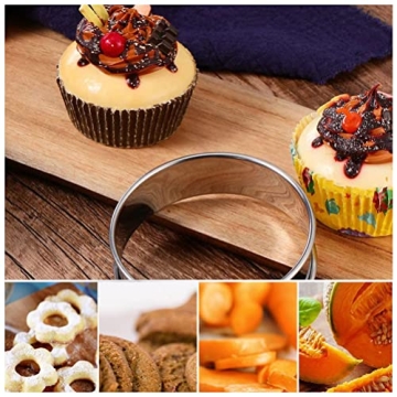 Pengxiaomei Stainless Steel Baking Rings for English Muffins