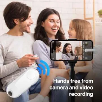 RF Remote Control Page Turner for Kindle Paperwhite Oasis eReaders Kobo,Camera Video Recording Remote Triggers, Page Turner for ipad Tablets Reading Novels Comics (White)