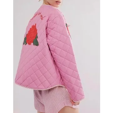 Stylish Arssm Women's Cropped Puffer Floral Jacket