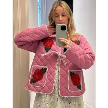 Stylish Arssm Women's Cropped Puffer Floral Jacket