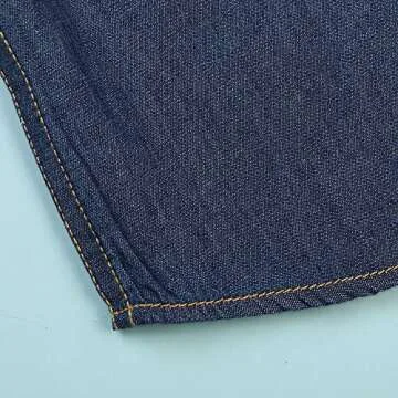 OCHENTA Boys Button Down Short Sleeve Denim Shirt - Stylish & Comfortable