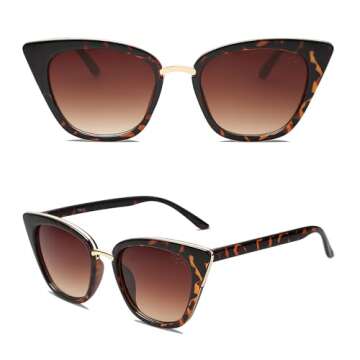 SOJOS Cat Eye Designer Sunglasses - Fashionable UV400 Protection Glasses for Every Occasion