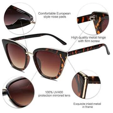 SOJOS Cat Eye Sunglasses UV400 Protection for Fashion Lovers