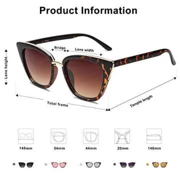 SOJOS Cat Eye Sunglasses UV400 Protection for Fashion Lovers