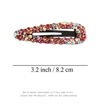 Sparkly AB Crystal Hair Clips Fashion Large Hair Barrettes Wedding Decorative Bling Czech Diamond Ha...