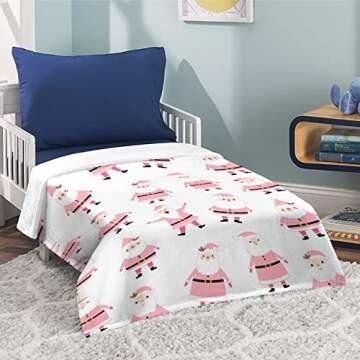 AuHomea Christmas Ornaments in Pink Throw Blanket Lightweight Flannel Fleece Blankets Warm and Cozy Super Soft Throws 30"x40" for Cat and Dog Pet