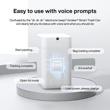 Airdeer Smart Trash Can Touchless Self-Sealing Auto-Refill