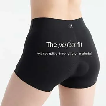 KNIX Super Leakproof Dream Short - Stretchy & Breathable Fabric - Period Underwear - Menstrual Underwear with Bum and Front Coverage - Alternative to Menstrual Pads - Black, Small (3 Pack)