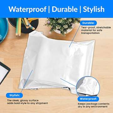 Reli. (125 Pcs) Poly Mailers 19x24", White | Large Shipping Bags for Small Business | Mailing Bag for Shipping | Packaging for Clothing | Non-Padded Envelopes/Polybags, Self Sealing