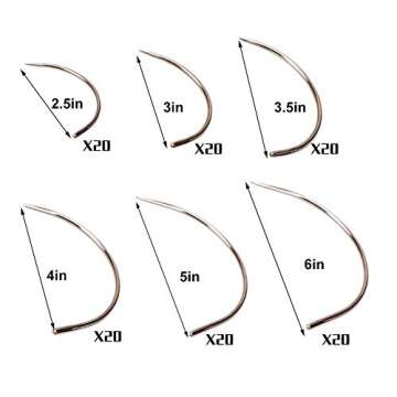 120 Pcs Leather Needles, Curved Sewing Needles for Versatile Crafting