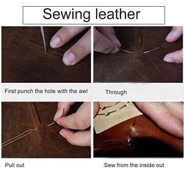 120 Pcs Curved Leather Needles for Crafts and Repair