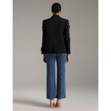 BELLA BARNETT Women's V-Neck Blazer Elegant Work Evening Wear