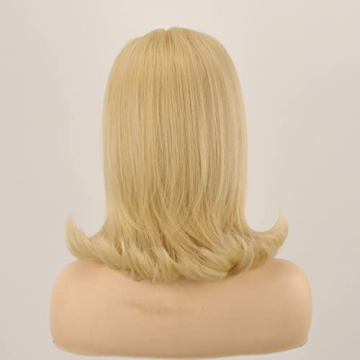 QACCF Blonde Beehive Wig for Vintage 70s Costume