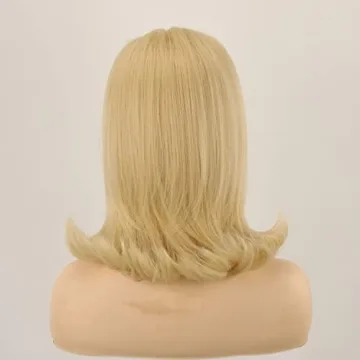 QACCF Blonde Beehive Wig for Vintage 70s Costume
