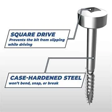 Kreg Zinc Pocket Screws, 1-Inch #7 Coarse Thread, Pan-Head