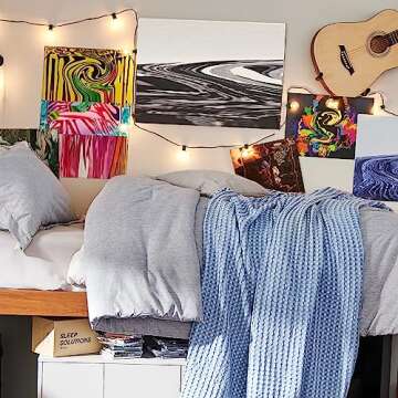 Bedsure Twin/Twin XL Comforter Set - Grey Soft Bedding for All Seasons, Cationic Dyed Bed Set, 2 Pie...