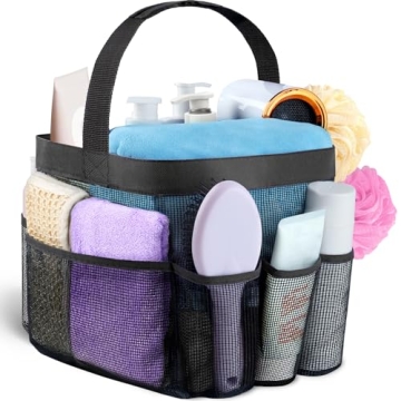 Attmu Mesh Shower Caddy Portable with 8 Pockets for Easy Storage