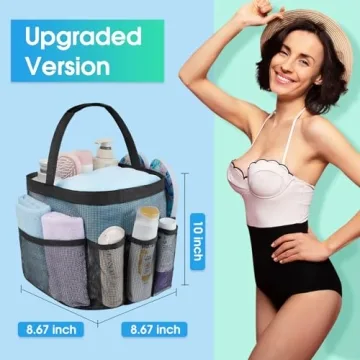 Attmu Mesh Shower Caddy Portable with 8 Pockets for Easy Storage