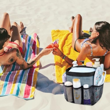 Attmu Mesh Shower Caddy Portable with 8 Pockets for Easy Storage