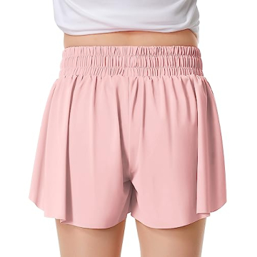 Girls Flowy Butterfly Shorts for Active Kids with Pockets