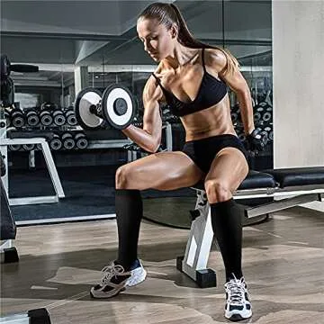 CHARMKING Compression Socks for Women & Men Circulation (3 Pairs) 15-20 mmHg is Best Athletic for Running, Flight Travel, Support, Cycling, Pregnant - Boost Performance Durability (L/XL,Multi 02)