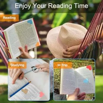 Heart-Shaped Magnetic Bookmarks for Book Lovers, 10 Pack