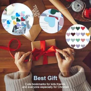 Heart-Shaped Magnetic Bookmarks for Book Lovers, 10 Pack