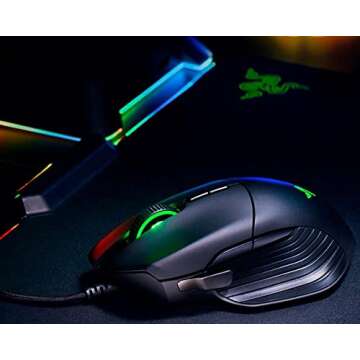 Razer Basilisk Gaming Mouse: 16,000 DPI Optical Sensor - Chroma RGB Lighting - 8 Programmable Buttons - Mechanical Switches - Customizable Scroll Resistance - Classic Black