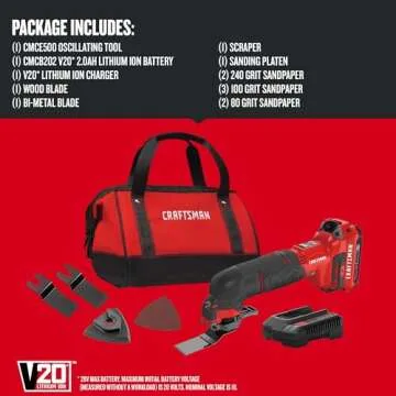CRAFTSMAN Cordless Multi-Tool Kit - Versatile 16-Piece Set