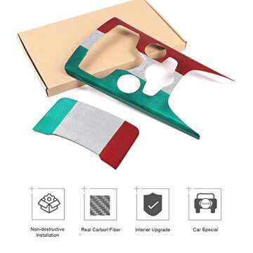 Genuine Carbon Fiber Center Control Cover for Alfa Romeo