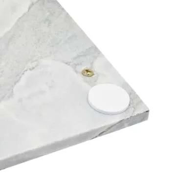 Juvale Marble Serving Tray with Gold Handles for Coffee Table, Kitchen (Rectangle, 15x7.5 in)