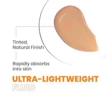 Avene Mineral Sunscreen Multi-Defense Fluid Tinted SPF 50+, Clean Formula Sunscreen for Sensitive Skin, Reef Friendly, Natural Tint, Non-Whitening, Antioxidant Protection, 1.7 Fl Oz