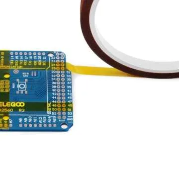 ELEGOO High Temp Tape, 4 Pack Polyimide High Temperature Resistant Tape Multi-Sized Value Bundle 1/8’’, 1/4’’, 1/2’’, 1’’ with Silicone Adhesive for Masking, Soldering etc.