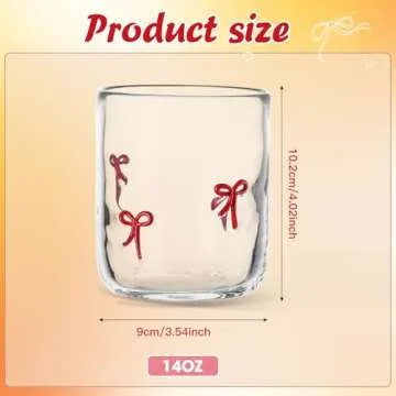 PRERUICHI 3 pcs Bow Icon Juice Glass Set – Elegant Handblown Drinkware