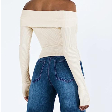 PICPUNMAK Off Shoulder Crop Tee for Effortless Style