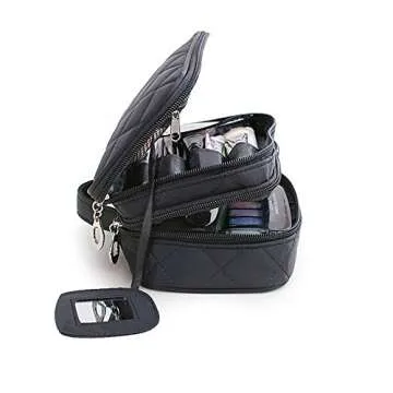 Double Layer Makeup Bag Organizer for Travel & Daily Use