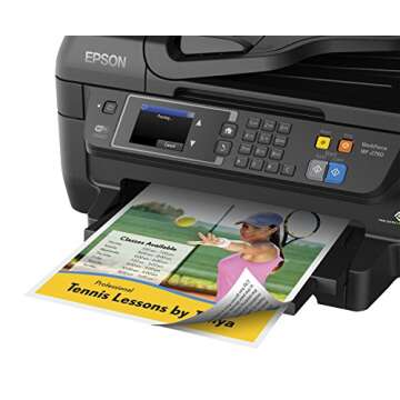 Epson WF-2760 All-in-One Wireless Color Printer with Scanner, Copier, Fax, Ethernet, Wi-Fi Direct & NFC, Amazon Dash Replenishment Ready