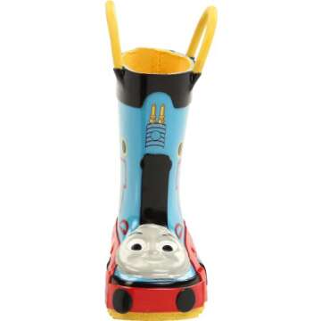 Western Chief Boys' Character Waterproof Rain Boot, Thomas Blue Engine, 8 Toddler M