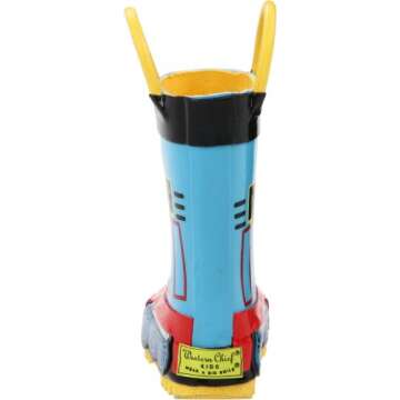Western Chief Boys' Character Waterproof Rain Boot, Thomas Blue Engine, 8 Toddler M
