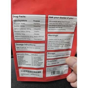 Travel RX Medicine Kit - Bulk Travel Medicine Kit with Individually Wrapped Medicine & Bag for Indig...